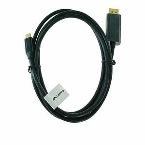 Cablu video Lanberg CA-CMDP-10CU-0018-BK, USB-C, DisplayPort, 1.8m, 4K/60Hz (Negru) imagine
