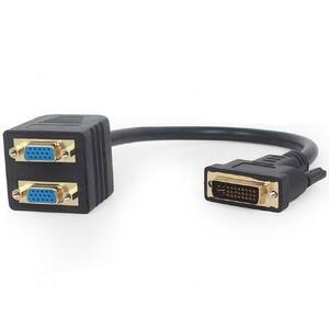 Cablu video Gembird A-DVI-2VGA-01, DVI-I DL (T) la 2 x VGA (M), 0.3m, Full HD/60Hz, Negru imagine