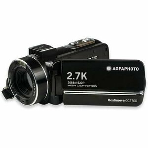 Camera video Agfa, 2.7 K, HDMI, Panou tactil LCD 3.0 inch, Stabilizator electronic DIS, Telecomanda, Baterie litiu, Negru imagine