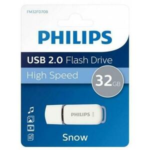 Stick USB Philips FM32FD70B/00, 32GB, Editia Snow, USB 2.0 (Alb/Gri) imagine