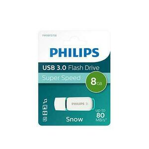 Stick USB Philips FM08FD75B/00, 8GB, Editie Snow, USB 3.0 (Alb/Albastru) imagine