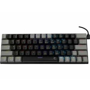 Tastatura Gaming Mecanica White Shark GK-002121 Wakizashi, iluminare RGB, Layout International, USB-C/USB 2.0 (Negru/Gri) imagine