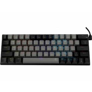 Tastatura Gaming Mecanica White Shark GK-002721 Wakizashi, iluminare RGB, Layout International, USB-C/USB 2.0 (Gri/Negru) imagine