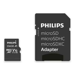 Card de memorie Philips MicroSDXC, 256GB, Class 10, UHS-I, U1, Adaptor inclus imagine