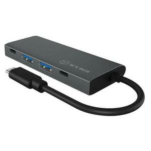 Hub USB IcyBox IB-HUB1428-C31, 2 Porturi USB-C, 2 Porturi USB-A (Negru) imagine