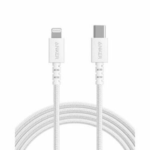 Cablu de date Anker PowerLine Select+ USB-C - Lightning, Apple MFi, 0.9m, Alb imagine