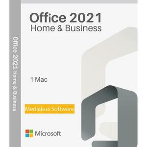 Microsoft Office 2021 Home & Business, MacOS 64 bit, Bind, Medialess imagine