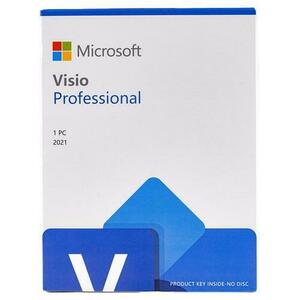 Microsoft Visio Professional 2021, Retail FPP, Windows 64 bit, Multilanguage, USB 3.0, eticheta CoA imagine