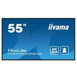 Ecran Profesional IPS LED iiyama ProLite 54.6inch LH5575UHS-B1AG, UHD (3840 x 2160), HDMI, DisplayPort, Boxe (Negru) imagine
