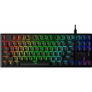 Tastatura Gaming Mecanica HyperX Alloy Origins Core TKL, iluminare RGB, Cu fir, Aqua Switch, Layout International (Negru) imagine