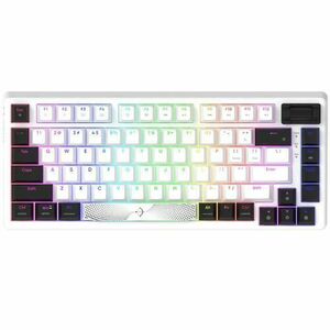 Tastatura Gaming AQIRYS Adara Mini RGB HaiMu Pink Switch Mecanica, USB, Layout US (Alb) imagine