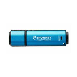 Memorie USB Kingston IronKey Vault Privacy 50C, 32GB, USB-C (Albastru) imagine
