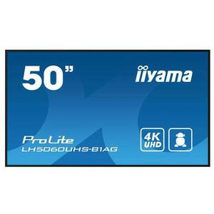 Ecran Profesional IPS LED Iiyama 49.5inch LH5060UHS-B1AG, UHD (3840 x 2160), HDMI, Boxe (Negru) imagine