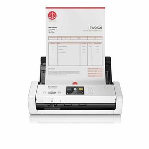 Scanner Color Brother ADS-1700W, A4, 600x600 dpi, Duplex, 25 ppm, USB, Wireless (Alb) imagine