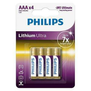 Baterii Philips FR03LB4A/1, Lithium Ultra, LR3 AAA, 4 buc imagine