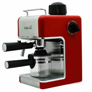 Espressor Samus Caffeccino, 3.5 bar, 800 W, Rosu / Inox imagine