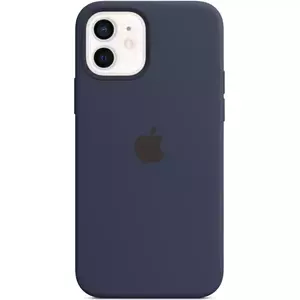 Husa de protectie Apple Silicone Case MagSafe pentru iPhone 12/12 Pro, Deep Navy imagine