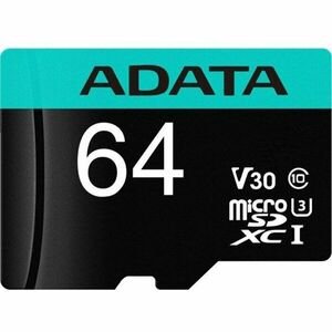 ADATA AUSDX64GUI3V30SA2-RA1 ADATA 64GB Premier Pro MICROSDXC, R/W up to 100/80 MB/s, with Adapter imagine