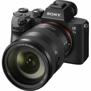 Aparat foto Mirrorless Sony Alpha A7III, 24.2 MP, Full-Frame, E-Mount, 4K HDR, 4D Focus, Wi-Fi, NFC, ISO 100-51200, Negru + Obiectiv SEL24105G 24-105 mm, Negru imagine