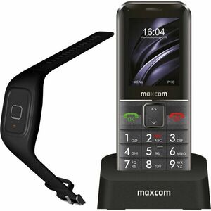 Telefon mobil Maxcom MM735 Single SIM (cu tracker GPS)+ bratara SOS IP67, Black imagine