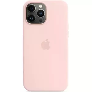 Husa de protectie Apple Silicone Case with MagSafe pentru iPhone 13 Pro Max, Chalk Pink imagine