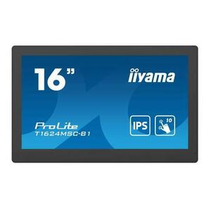 Monitor IPS LED iiyama 15.6inch T1624MSC-B1, Full HD (1920 x 1080), HDMI, Touchscreen, Boxe (Negru) imagine