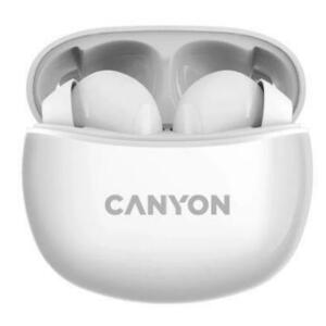 Casti True Wireless Canyon TWS-5, Bluetooth, In-Ear, Microfon (Alb) imagine