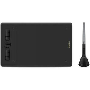 Tableta grafica HUION H580X cu 8 taste de presare, compatibil cu Chromebook, Android, Windows si Mac, 8 x 5inch (Negru) imagine