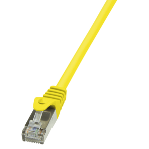 Cablu FTP LOGILINK Cat6, cupru-aluminiu, 0.5 m, galben, AWG26, ecranat CP2027S imagine