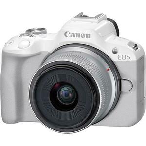 Aparat foto Mirrorless Canon EOS R50, 24.2MP, 4K + Obiectiv 18-45mm (Alb) imagine