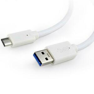 Cablu alimentare si date Gembird, USB 3.0 (T) la USB 3.1 Type-C (T), 36W, 3m, Alb, CCP-USB3-AMCM-W-10 imagine