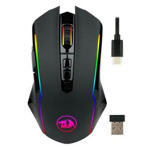 Mouse gaming wireless Redragon Ranger Lite, iluminare RGB (Negru) imagine