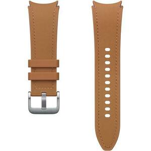 Curea smartwatch Samsung Hybrid Eco-Leather Band pentru Galaxy Watch6, (S/M), Maro imagine