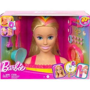 Papusa, Barbie Styling Head Neon Blonde, Plastic, Multicolor imagine