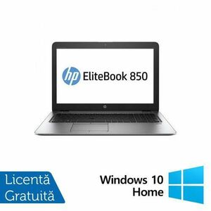 Laptop Refurbished HP EliteBook 850 G3, Intel Core i7-6500U 2.50GHz, 8GB DDR4, 256GB SSD, 15.6 Inch Full HD, Webcam + Windows 10 Home imagine