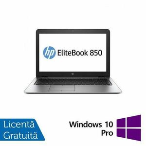 Laptop Refurbished HP EliteBook 850 G3, Intel Core i7-6500U 2.50GHz, 8GB DDR4, 256GB SSD, 15.6 Inch Full HD, Webcam + Windows 10 Pro imagine