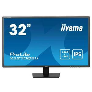 Monitor IPS LED Iiyama 31.5inch X3270QSU-B1, QHD (2560 x 1440), HDMI, DisplayPort, Boxe, 100 Hz, 3 ms (Negru) imagine