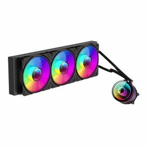 Cooler CPU Gamemax IceBurg Infinity 360, iluminare RGB, 3x120 mm, 2000 rpm, PWM (Negru) imagine