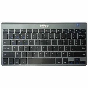 Tastatura Intopic KBT-100, Layout International, Multi-Device, Bluetooth 5.0, (Negru) imagine