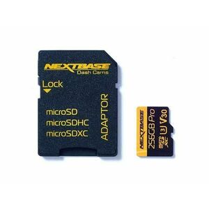Card de memorie Nextbase NBDVRS2SD256GBU3, microSD, 256GB, U3, cu adaptor SD, compatibil cu Nextbase 622GW si 522GW imagine