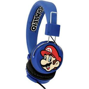 Casti Stereo OTL Super Mario Premium, Cu fir, Pentru copii (Albastru) imagine