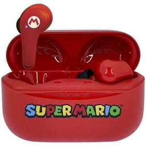 Casti True Wireless OTL Super Mario Icon, Microfon, Bluetooth (Rosu) imagine