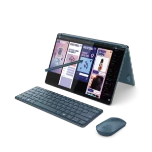 Ultrabook Lenovo Yoga Book 9 13IMU9 13.3" 2.8K OLED Touch Intel Core Ultra 7 155U RAM 16GB SSD 1TB Windows 11 Home Tidal Teal imagine