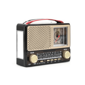Radio Portabil KTF 1429 FM/AM/SW Bluetooth cu Lanterna si Ceas Retro Style imagine