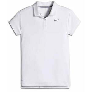 Nike Dry Sleeveless Womens Polo Shirt White/Flat Silver L imagine