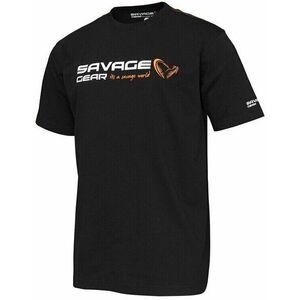 Savage Gear Tricou Signature Logo T-Shirt Black Ink S imagine