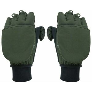 Sealskinz Windproof Cold Weather Convertible Mitten Olive Green/Black L Mănuși ciclism imagine