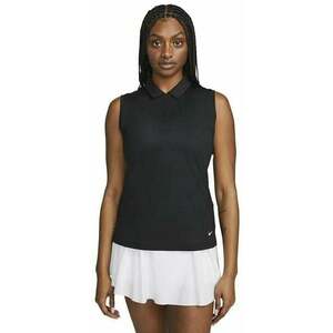 Nike Dri-Fit Victory Womens Sleeveless Golf Polo Black/White L Tricou polo imagine