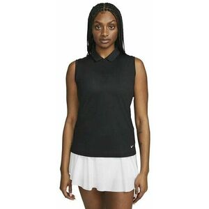 Nike Dri-Fit Victory Womens Sleeveless Golf Polo Black/White XS Tricou polo imagine