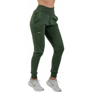 Nebbia High-Waist Loose Fit Sweatpants "Feeling Good" Verde Închis S Fitness pantaloni imagine